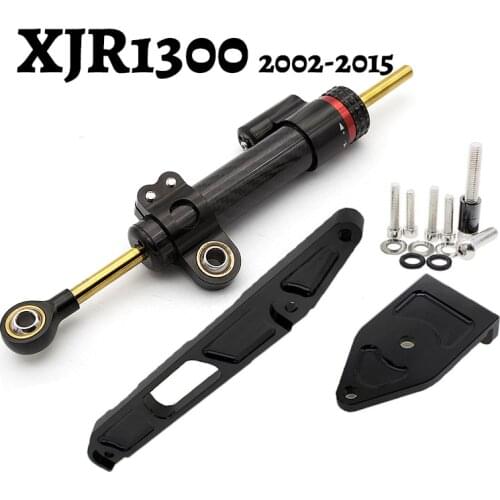 Carbon Steering Damper Stabilizer Motorcycle For Yamaha XJR1300 XJR 1300 2002-2015 Directional Dampers Mount Bracket Support Kit