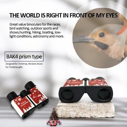 HD 8x22 Zoom Mini Pocket Binoculars Professional Hunting Telescope Magnified Field Binoculars BAK4 FMC Folding Telescope