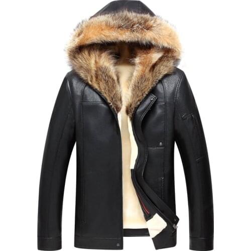 LIBIELIY Mens Sheepskin Jackets