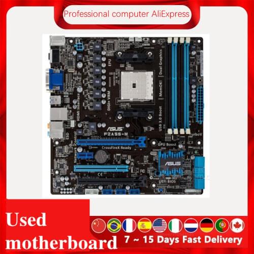 For ASUS F2A55-M Motherboard Socket FM2 DDR3 For AMD A55M A55 Original Desktop Mainboard SATA II Used Mainboard