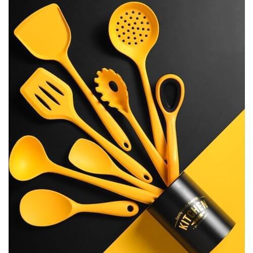 Multifunction Food Grade Silicone Cooking Tools Kitchen Necessary Colander Shovel Spoon Gadgets Household Accessories Supplies