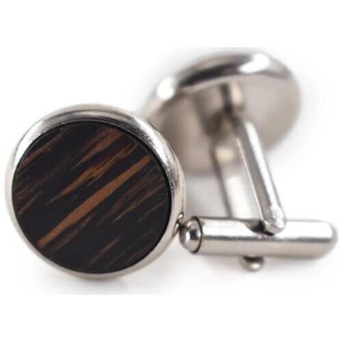 Trendy Round Wooden Cufflinks For Mens Shirt Wood Cuff Links For Wedding Party Buttons Cufflink Gentlemen Jewelry