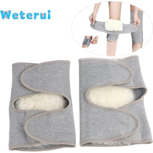 Winter Thickened Warm Fleece Lined Knee Pads Cashmere Wool Leg Cotton Thermal Knee Support Arthritis Pain Relief Yoga Rheumatism