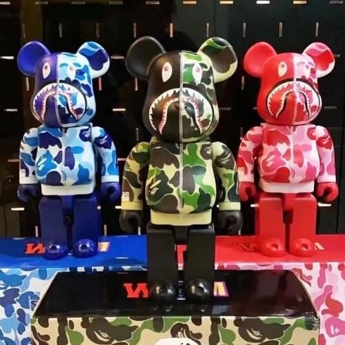 NEW Designer 11inch Bear@Bricklys Blocks Shop Decoration BAP Camouflage Action Model Figures Gifts Collectible Toys To Friends