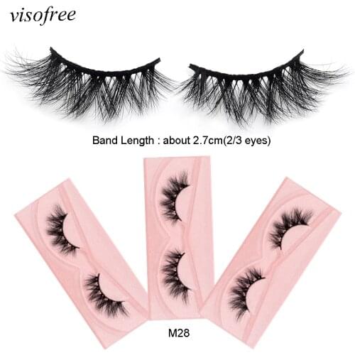 3D Mink 1 pair Visofree Eyelashes New Arrival 100% Cruelty free Dramatic Lashes Soft Handmade False Eyelashes Makeup Beauty M28
