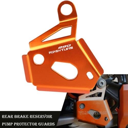 Motorcycle Rear Brake Reservoir Pump Protector Guard Cover For 990 ADVENTURE S/R ADV 2006 2007 2008 2009 2010 2011 2012 2013
