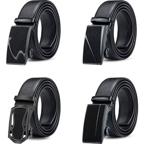 Luxury mens automatic buckle belt luxury brand design black texture buckle highlights mens business atmosphere business belt