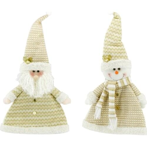 Christmas Tree Topper Cover Santa Claus Snowman Ornaments Home Holiday Xmas Party Decorations