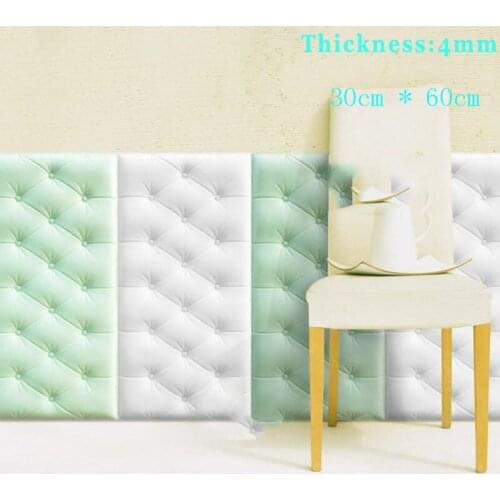 Self-Adhesive 3D Three-Dimensional Wall Stickers Thicken Tatami Anti-Collision ChildrenS Bedroom Soft Cushion Pad 60x30cm 4mm
