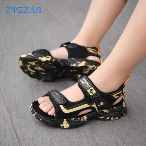 New Fashion Children Sandals Summer Kids Boys Casual Shoes Breathable Mesh Velcro Casual Boys Sandals Kids Boys Sneakers 2021