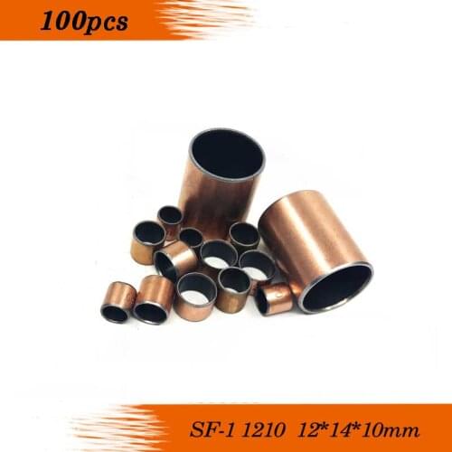 SF-1 1210 Oilless bush DU Self-lubricating bushing Sintered bush Size 12*14*10mm sliding bearing