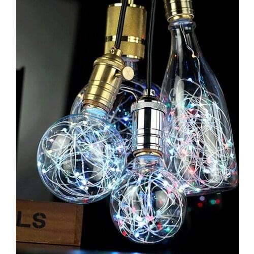 LED star copper wire light RGB color flashing star strip AC85-265V party holiday wedding Christmas atmosphere decoration light