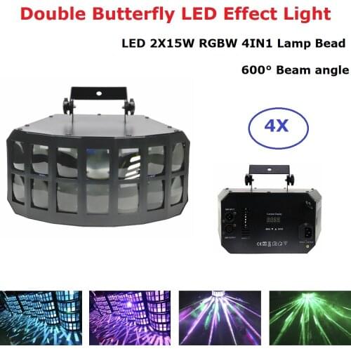 LED Disco Double Butterfly Light For DJ Club Party/LED Effect Light/DMX512 LED Stage Disco Lamp/DJ Equipments /KTV Disco Lights