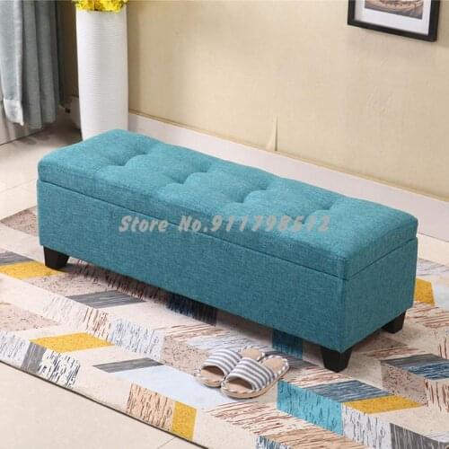 Try changing shoes stool Home entrance clothing store Sofa stool Rectangular long stool Storage stool Storage stool Bed end stoo