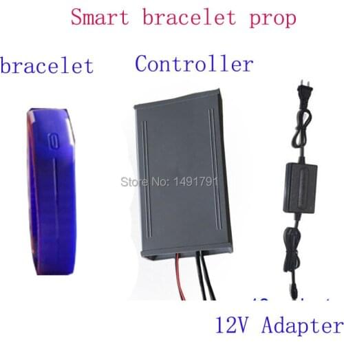 Room escape game prop smart bracelet specific smartband close to contoroller will unlock the door wearing magic band get audio