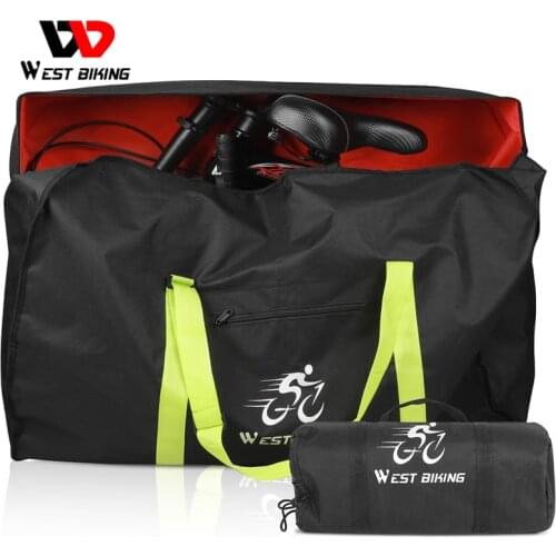 WEST BIKING Bike Cover Storage Bag Fit for 14/16/20/26/27.5 inches 700C Folding Bike Portable Thicken Travel Carry Loading Bags