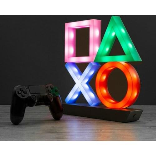 Playstation Sign Voice Control Game Icon Light Acrylic Atmosphere Neon Bar Lamp Club KTV Decorative Ornament