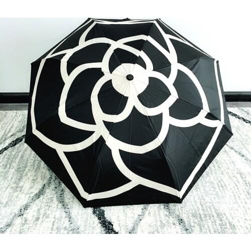 Automatic Camellia Umbrella Women Windproof Paraso Sun Rain Automatic Folding Umbrellas Travel Portable Umbrella