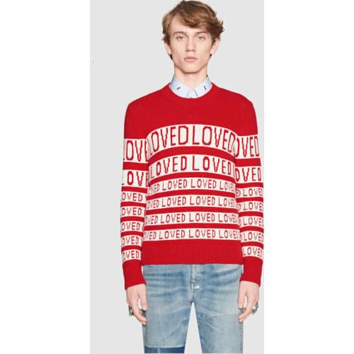 2021 BTS Jumper Man Pullovers Sweaters Autumn Winter Thick Letter Loved Women Casual Plus Size Rabbit Velvet Runway Sweater