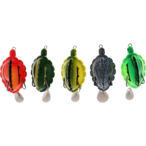 5pcs Topwater Floating Frog Lures Baits Kit for Bass Perch Snakehead