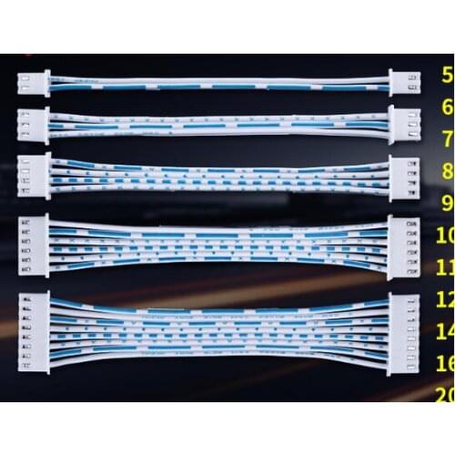 50pcs/lot XH2.54mm blue, white, red and white platen 2p3p4p4p5p6p -- single head of 12p connector wire