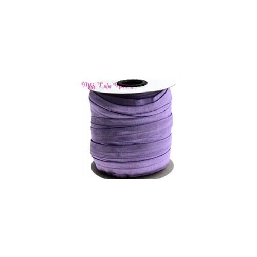 50 yards 5/8"16mm color hyacinth fold over elastic ribbon solid matt foe handmade headband gift wrap wedding decoration
