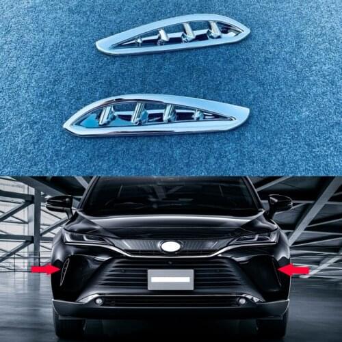 Car Accessories ABS Chrome Front Grille Air Outlet Net Air Outlet Decoration for Toyota Harrier Venza XU80 2020 2021