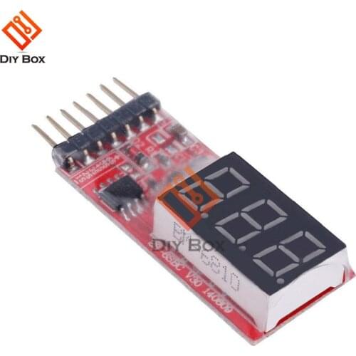 BMS 2S 3S 4S 5S 6S Li-ion Battery Checker LED Digital Display 7.4V-22.2V Li-ion Battery Voltage Tester for RC Model