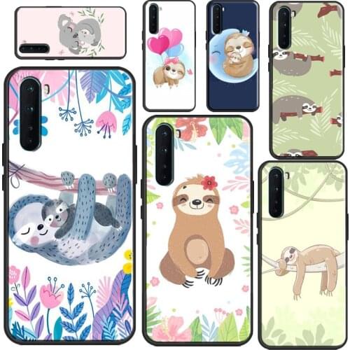 Cute Baby Sloth Case For OPPO Realme 8 Pro 6 7 Q3 Pro GT Neo C3 C15 C21 Cover For OnePlus 9 8 Pro 8T Nord