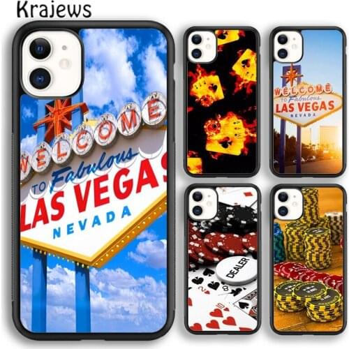 Krajews LAS VEGAS NEVADA CASINO POKER CARDS Phone Case Cover For iPhone 5s SE 6s 7 8 plus X XS XR 11 12 pro max Galaxy S8 S9 S10