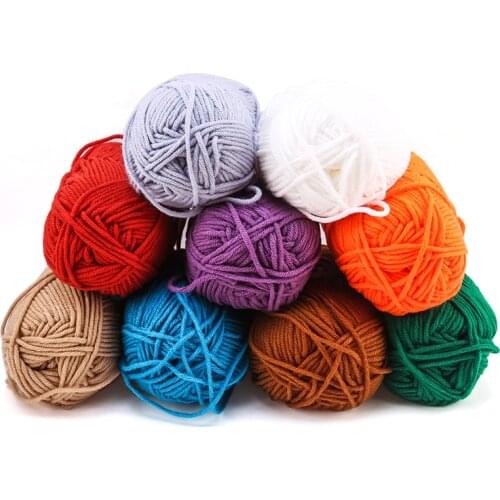 5 Strands Crochet Knitting Yarn Needlework Milk Cutton Scarf Knitting DIY Crochet Tread For knitting Cloth Bag Raffia Kids Toys