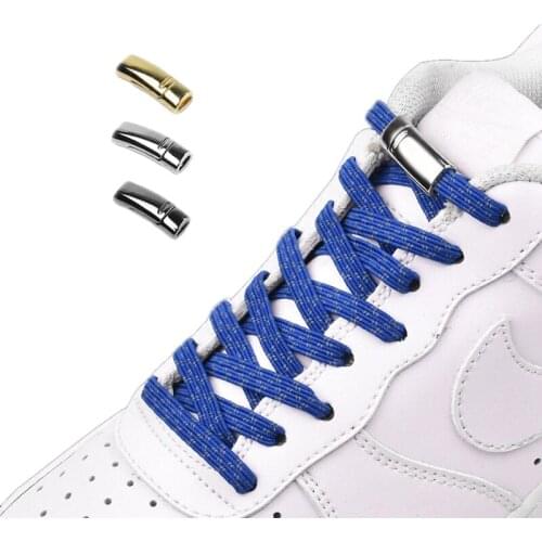 1pair Elastic Reflective Magnetic Shoelaces Quick Locking No Tie Shoelace Adult Children Sneakers Running Lazy Laces