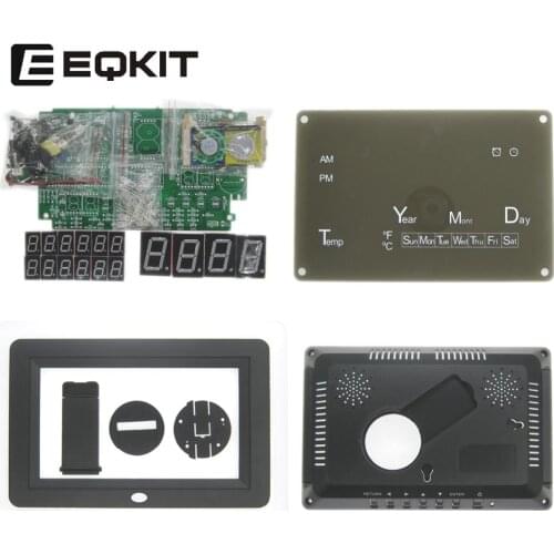 EQKIT Electronic calendar diy kit DIY Electronic Clock Kit Electronic calendar production package Temperature&date display