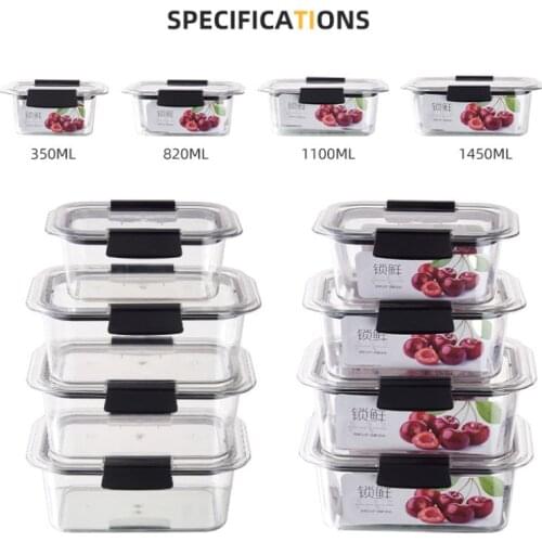 Refrigerator Sealed Storage Box Household Organizing Sealed Jar Storage Tank For Vegetables Fruits Nut Snack Kitchen Accessories