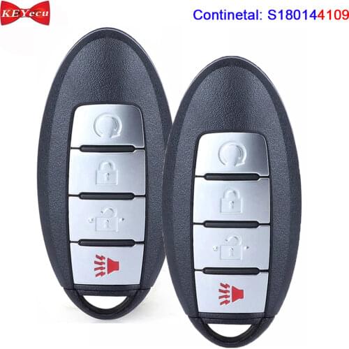 KEYECU 2pcs for Nissan Rogue 2017 2018 Remote Key Fob S180144109 433.92MHz KR5S180144106 4A Chip