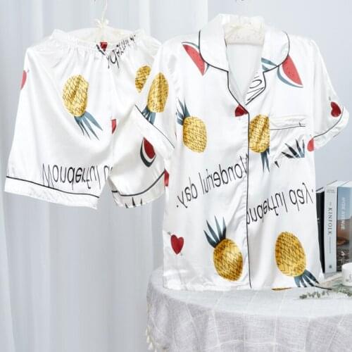 Summer Printed Maternity Nursing Sleepwear Pregnancy Feeding Homewear Pregnant Pajamas Breastfeeding Nightgown Two Piece