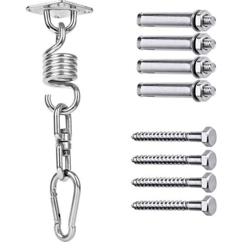 Hammock Hooks Stainless Steel Suspension Ceiling Hooks Swivel Hammock Swing Hook for Swings Sandbag Garden Hammocks