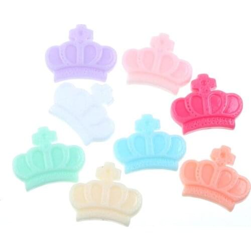 LF 30Pcs Mixed 25x20mm Crown Resin Cabochon Flatback Decoration Crafts Embellishments For Scrapbooking Diy Accessories