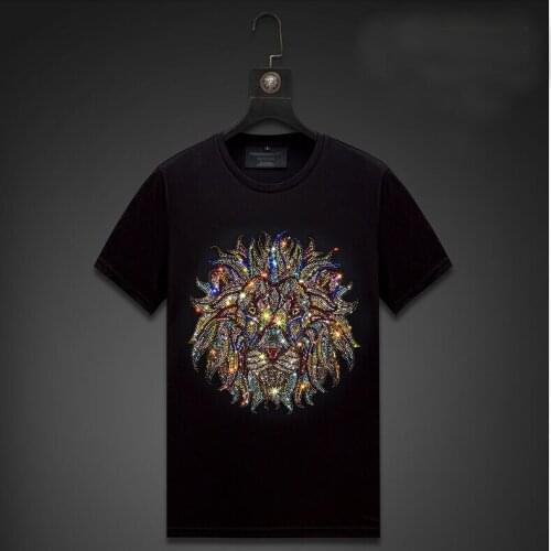 T shirts man and women Hot drill t shirt men t-shirt High quality t-shirt Casual O-neck tops