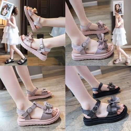 Kids shoes Sandals girl children Womens baby flat toddler Summer leather Beach Flip flops Frozen Princess