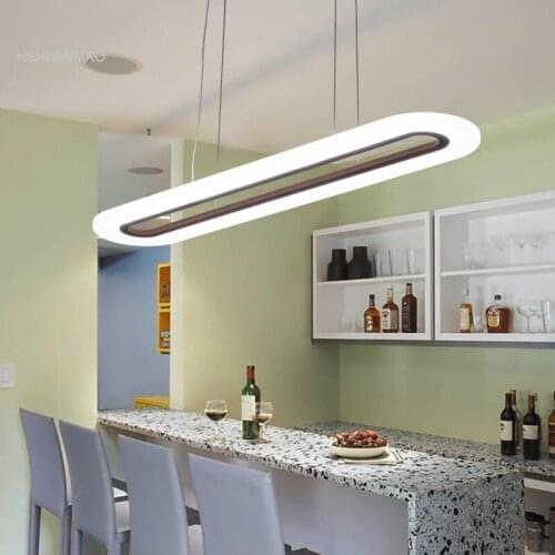 Nordic Modern Simple LED Restaurant Chandelier Individuality Creative Oval Bar & Office Meeting Room Chandelier