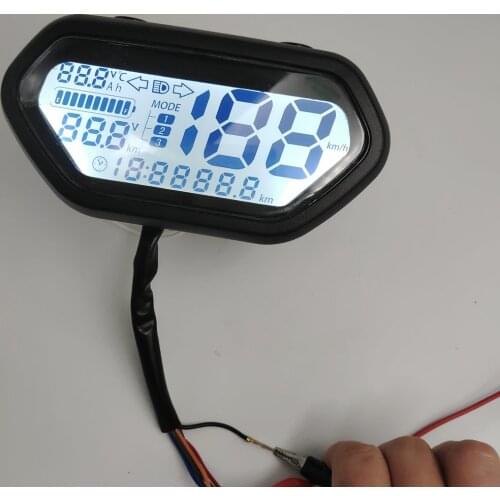 Speedometer LCD DISPLAY 48v60v72v84v96v120v144v Light/Battery Level Indicator for Electric Scooter Gauge Bike Tricycle Dashboard