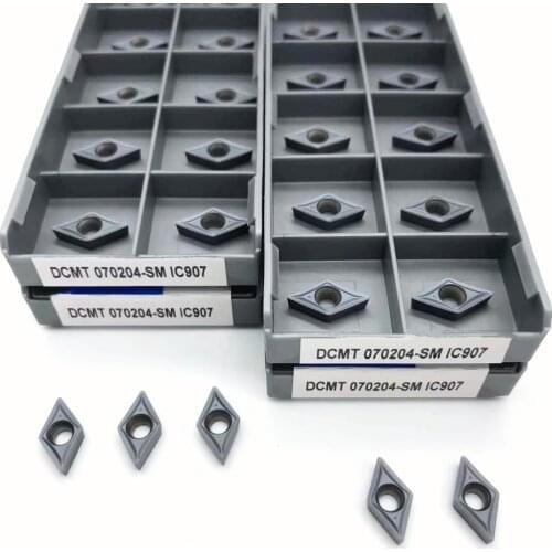 Carbide turning insert DCMT070204 SM IC907 DCMT070204 SM IC908 insert metal turning tool CNC cutting tool lathe tool DCMT 070204