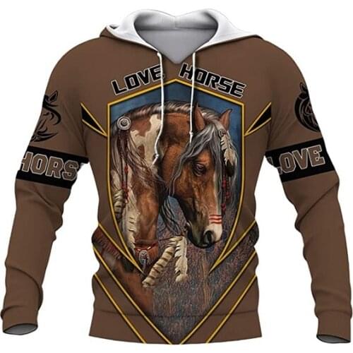 PLstar Cosmos horse 3D Hoodie Hoodies Men Women New Fashion Autumn Hooded Sweatshirt Long Sleeve Pullover