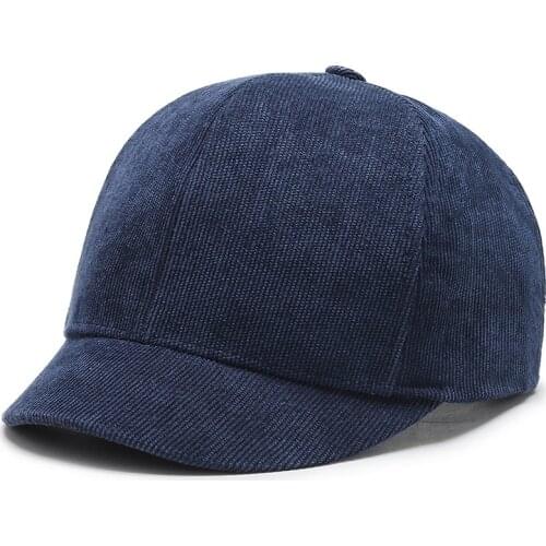 2021 short brim corduroy baseball cap mens and womens trucker casual sunshade outdoor sports hip-hop hat