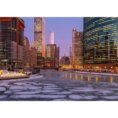 Modern Buildings Street Photo Backdrop Vinyl Cloth Photocall Background for Children Baby Portrait Photography Props Photoshoot