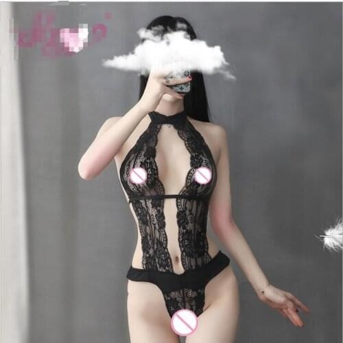 Ladies One-piece Sexy Lingerie Temptation Lace Perspective Nightdress