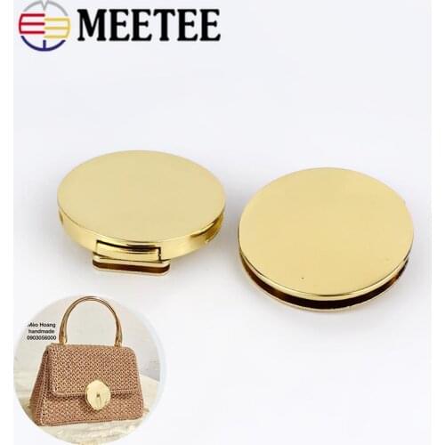 1/2pcs Meetee Women Bag Metal Buckle Handbag Twist Turn Lock Snap Bags Clasp Closure Invisible Locks DIY Craft Hardware KY409