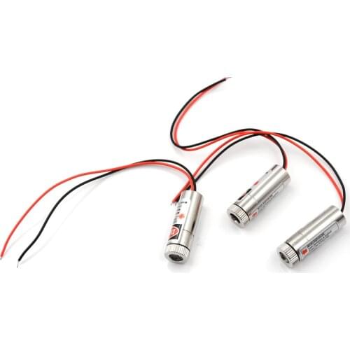 1pc Hot Sale 650nm 5mW Red Point / Line / Cross Laser Module Head Glass Lens Focusable Industrial Class 3-5V