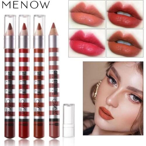 1pc Fashion Matte Lip Liner Cosmetic Lipstick Pencil Lasting Waterproof Smooth Lip Contour Pen Lip Tint Makeup Tool TSLM1